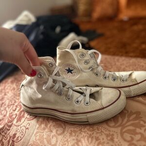 Converse Cream Chuck Taylor Sneakers High-Top